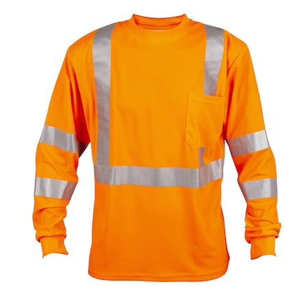 Cordova COR-BRITE Long Sleeve Shirts, Orange, 2in Silver Reflective Tape, M V510M